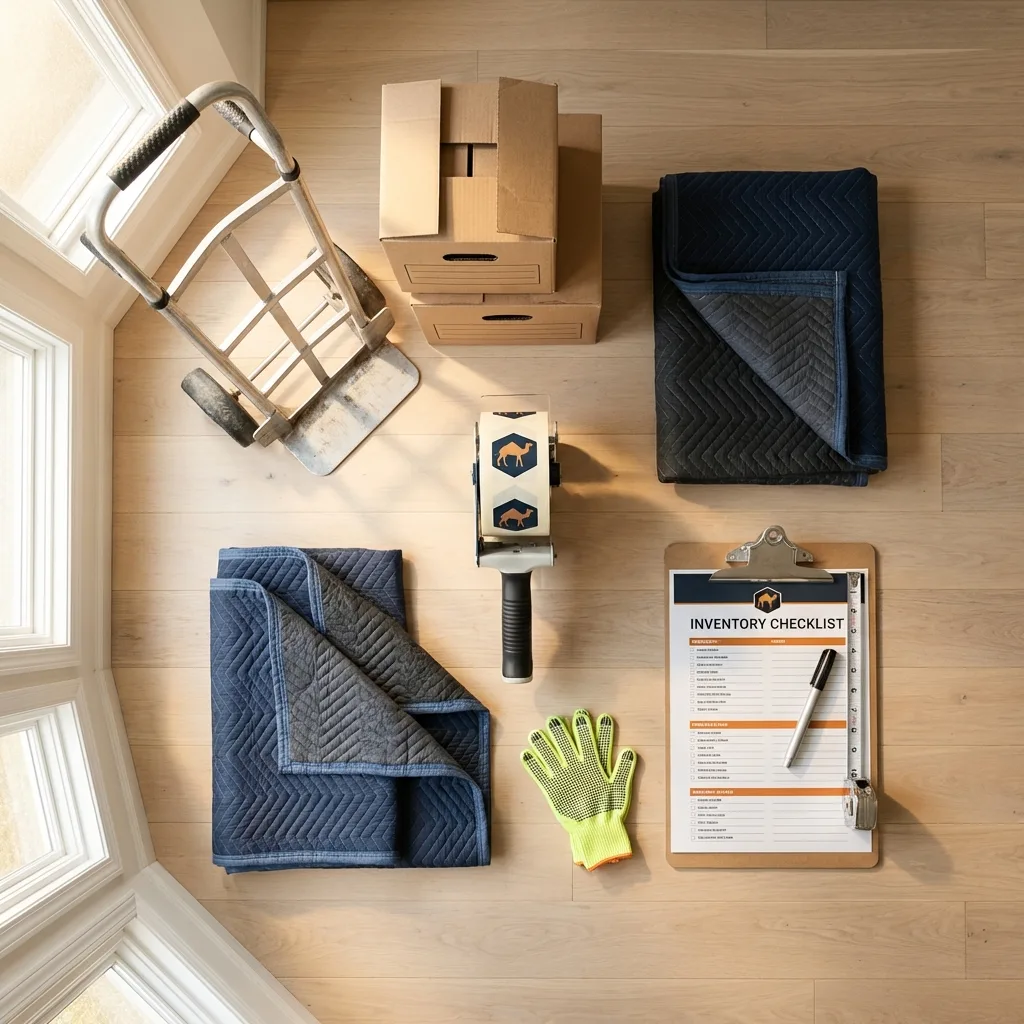 Professional moving supplies and packing materials layout for LaGrange residential relocations